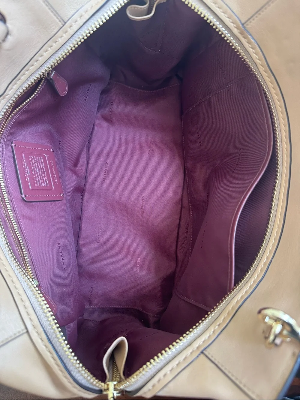 COACH 31646 Dreamer 36 in colorblock Wine Multi bag large